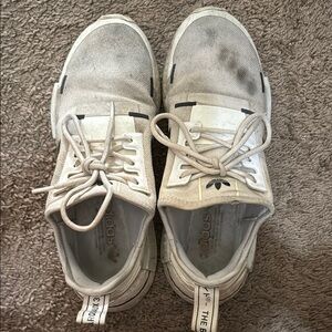 Adidas White Athletic Shoes with Lightweight Fabric